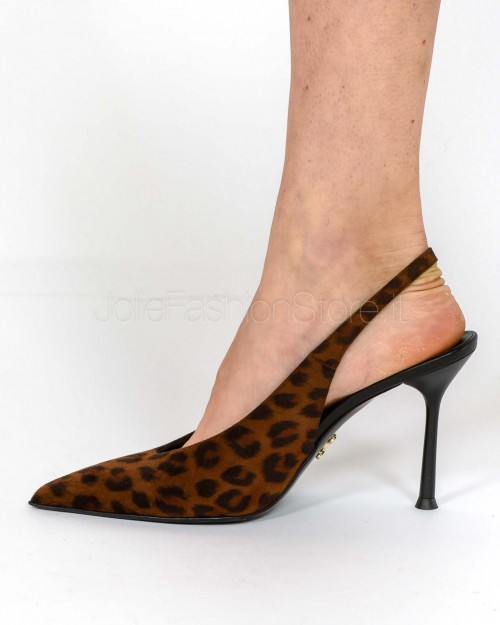 Sergio Levantesi Slingback Leo Velvet Brown  MOLE6-77