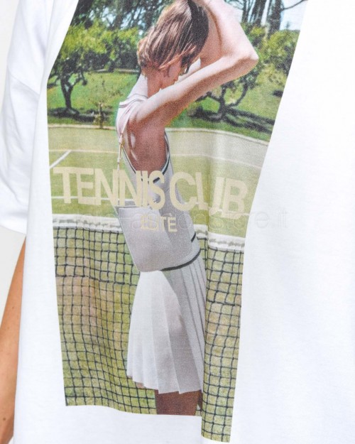 Elitè T-Shirt Over "Tennis Club" Bianco  TENNIS TS BIANCO