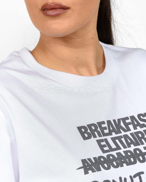 Elitè T-Shirt "Breakfast Elitaire Donut-ella" Bianco  TS BREAKFAST DONUT BIANCO