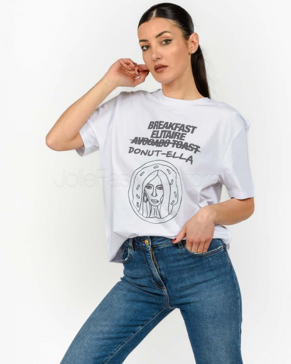 Elitè T-Shirt Breakfast Bianco  TS BREAKFAST DONUT BIANCO