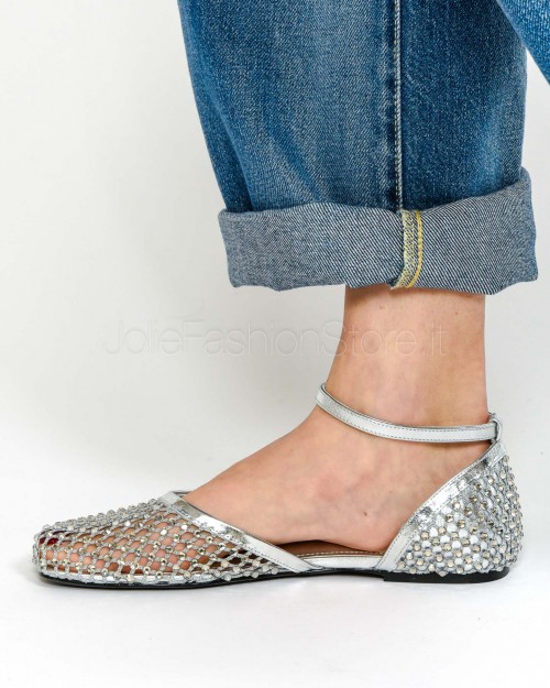 Strategia Ballerina a Rete Strass All Over Light Grey  R10 LIGHT GREY