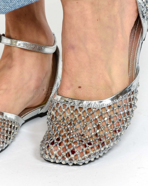 Strategia Ballerina a Rete Strass All Over Light Grey  R10 LIGHT GREY