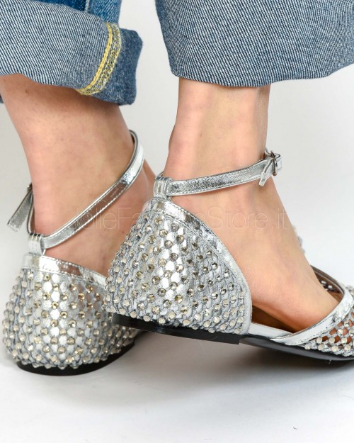 Strategia Ballerina a Rete Strass All Over Light Grey  R10 LIGHT GREY