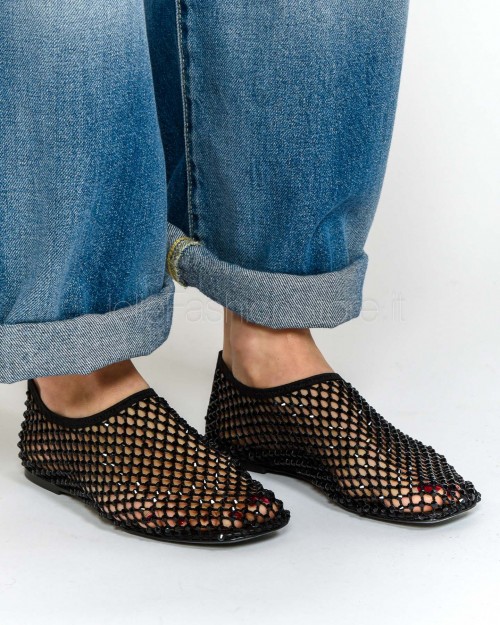 Strategia Ballerina a Rete Strass All Over Black
