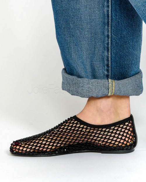 Strategia Ballerina a Rete Strass All Over Black  R11 BLACK/BLACK