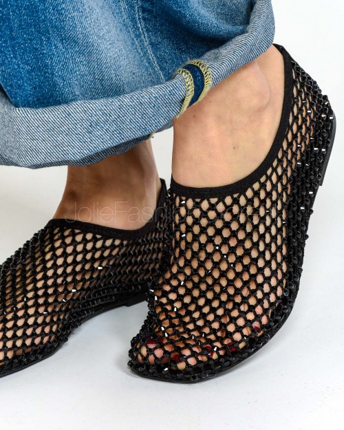 Strass Mesh Ballerina Strategia All Over Black  R11 BLACK/BLACK