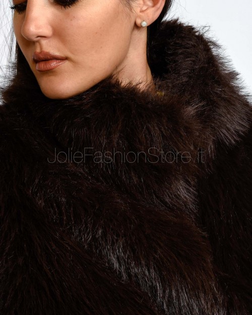 Bully Eco Pelliccia Brown Con Cintura  7238