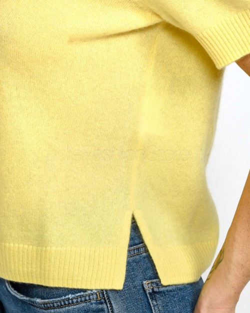 Not Shy Maglia Maniche Corte in Cashmere Soleil  SINODIE SOLEIL