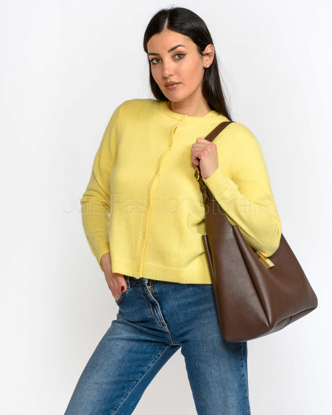 Not Shy Cardigan in Cashmere Soleil  NALINE SOLEIL