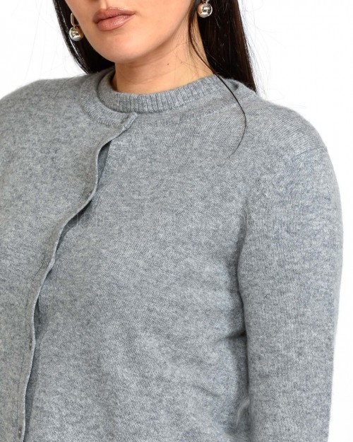 Not Shy Cardigan in Cashmere Grigio  NALINE GRIS CHINE