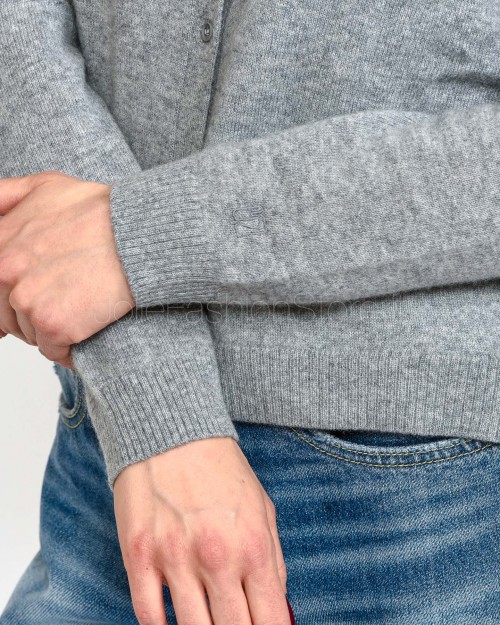 Not Shy Cardigan in Cashmere Grigio  NALINE GRIS CHINE