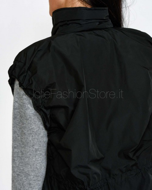 MeiMeiJ Black Pocketed Vest  M6PD09 NERO