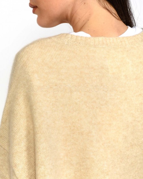 Not Shy Maglia in Cashmere Beige  TAYRA BEIGE CHINE