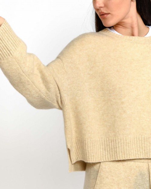 Not Shy Maglia in Cashmere Beige  TAYRA BEIGE CHINE