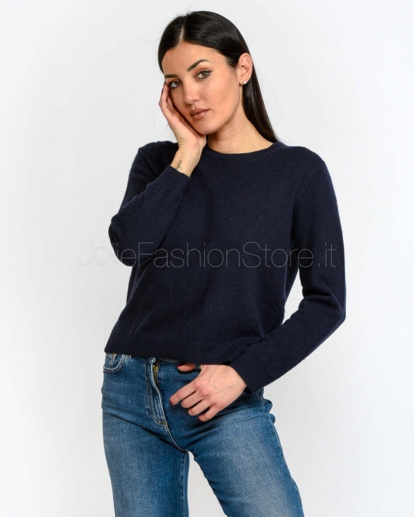 Not Shy Maglia in Cashmere Marine  ELYNA MARINE