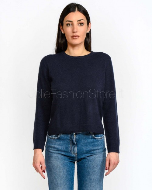 Not Shy Maglia in Cashmere Marine  ELYNA MARINE