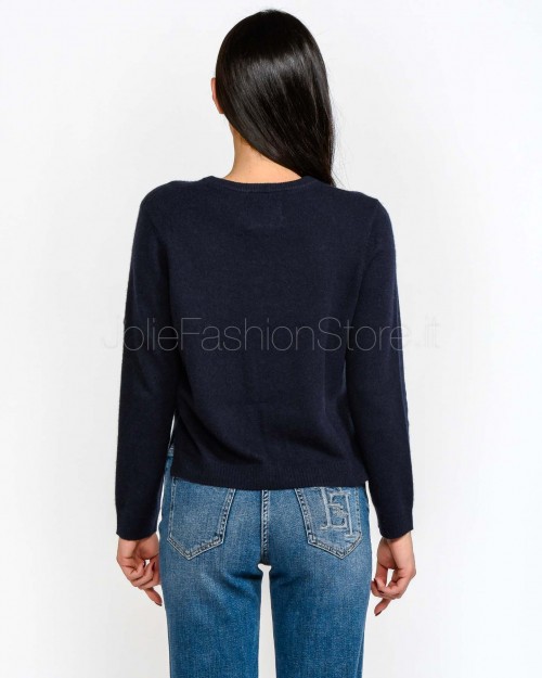 Not Shy Maglia in Cashmere Marine  ELYNA MARINE