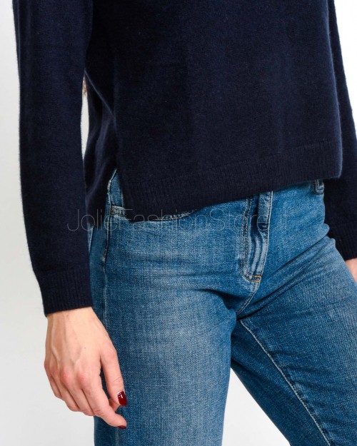 Not Shy Maglia in Cashmere Marine  ELYNA MARINE