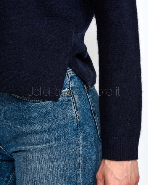 Not Shy Maglia in Cashmere Marine  ELYNA MARINE