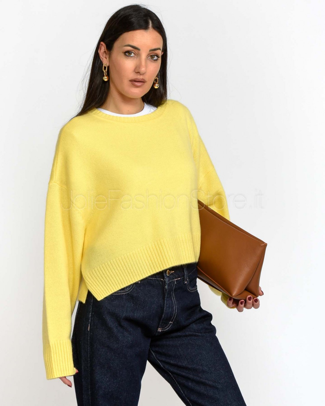 Not Shy Maglia in Cashmere Soleil  TAYRA SOLEIL