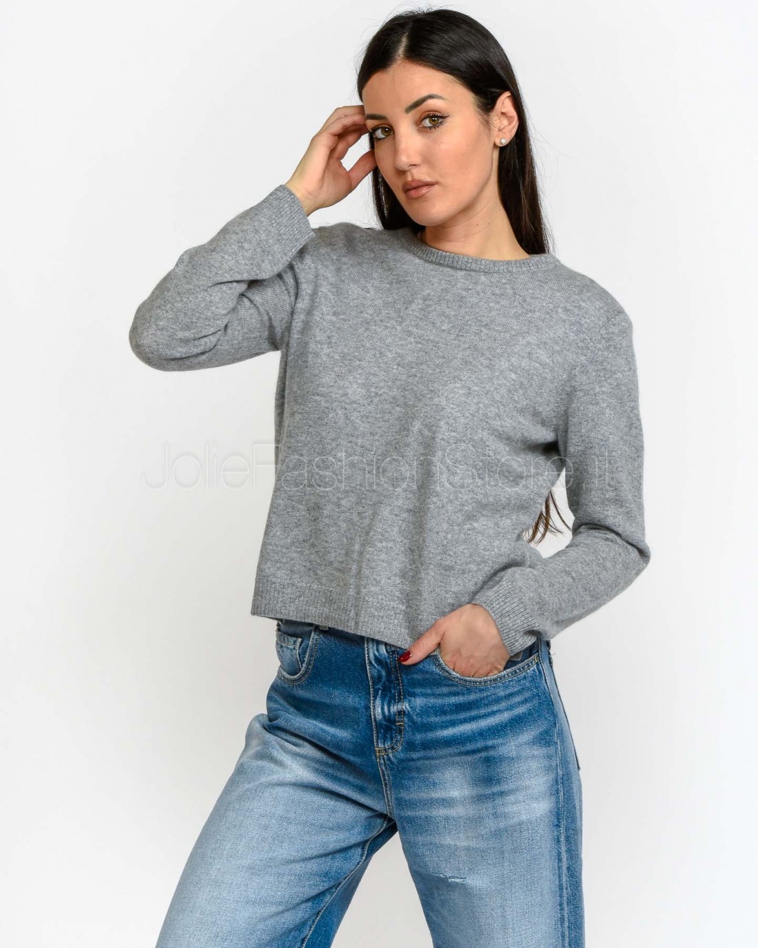 Not Shy Maglia in Cashmere Grigio