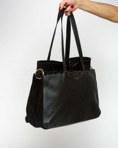 My Best Bag Borsa In Pelle e Suede Modello Nora Nero  MYB-1044 BLACK