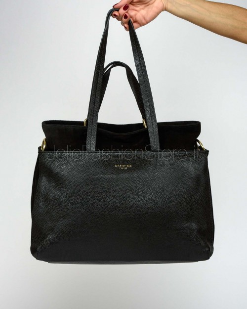 My Best Bag Borsa In Pelle e Suede Modello Nora Nero  MYB-1044 BLACK