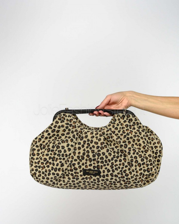 My Best Bag Borsa Pochette Modello Janine Leo 40x20x11  MYB-1052 LEO