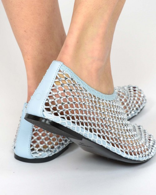 Strategia Ballerina a Rete Strass All Over Light Aura Sky  R11 SKY