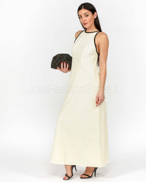 Marella 365 Abito Lungo Bianco Con Fiocco sul Retro  SAPORE BIANCO