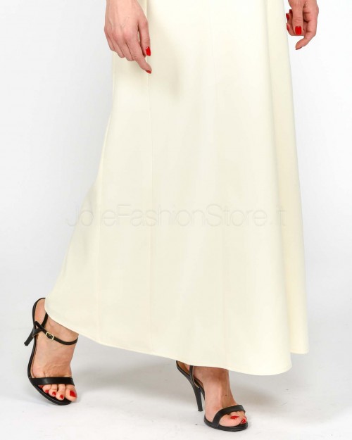 Marella 365 Abito Lungo Bianco Con Fiocco sul Retro  SAPORE BIANCO