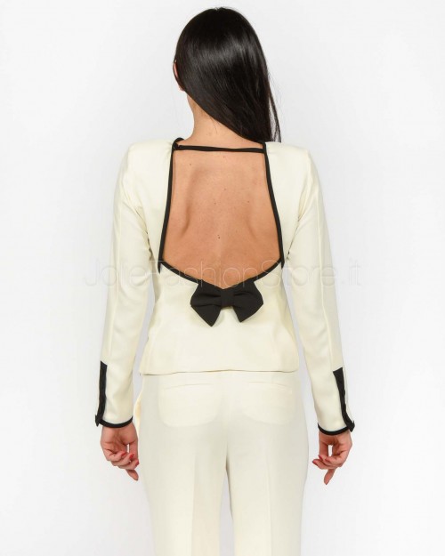 Marella Camicia Con Bordini a Contrasto Bianco  SCACCO BIANCO