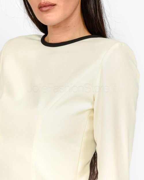 Marella Camicia Con Bordini a Contrasto Bianco  SCACCO BIANCO