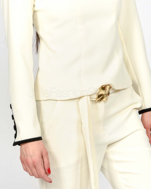 Marella Camicia Con Bordini a Contrasto Bianco  SCACCO BIANCO