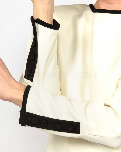 Marella Camicia Con Bordini a Contrasto Bianco  SCACCO BIANCO