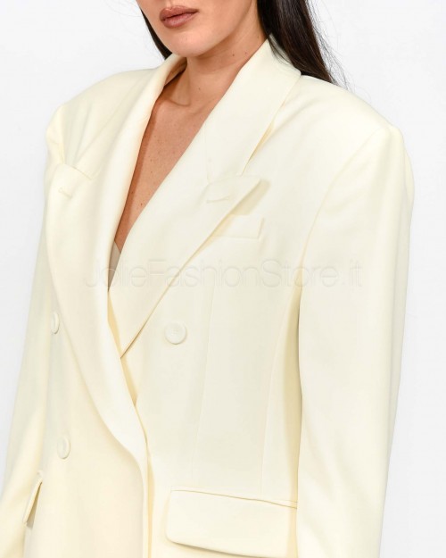 Marella Giacca Doppiopetto Bianco  FERVORE BIANCO