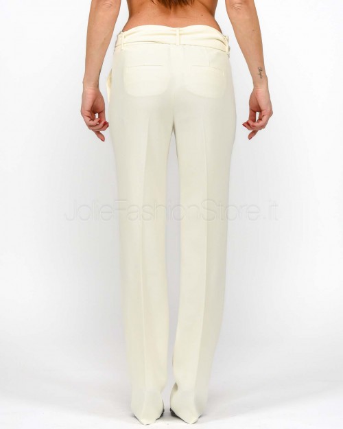 Marella 365 Pantalone Fluido Con Cintura Bianco  ELICA BIANCO