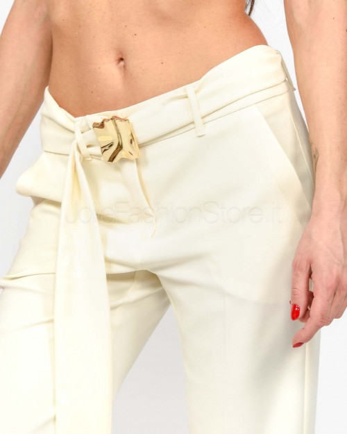 Marella 365 Pantalone Fluido Con Cintura Bianco  ELICA BIANCO