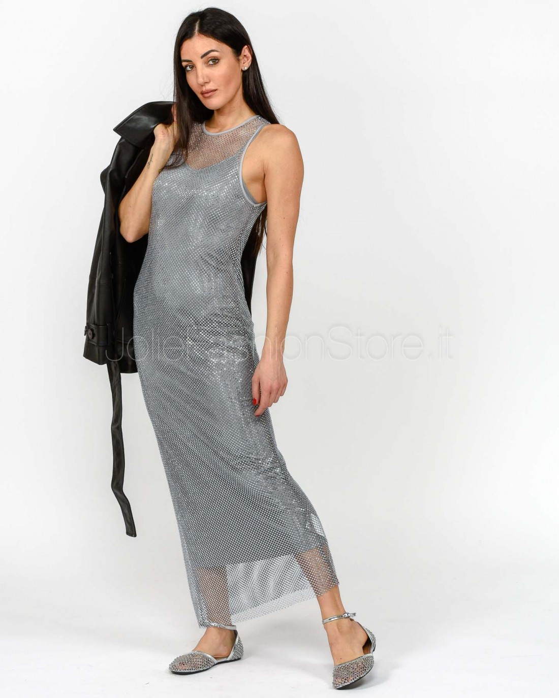 Marella Abito in Maglia di Strass  LIMONE GRIGIO