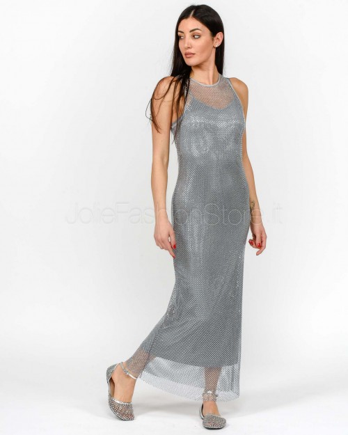 Marella Abito in Maglia di Strass  LIMONE GRIGIO