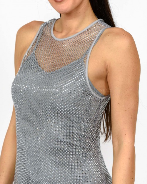 Marella Abito in Maglia di Strass  LIMONE GRIGIO