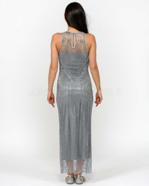 Marella Abito Lungo in Maglia di Strass Silver  LIMONE GRIGIO