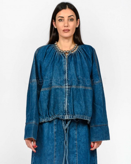 MeiMeiJ Giubbino Over Blu Denim  M6PNN1 BLUE DENIM