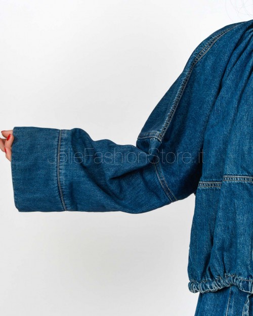 MeiMeiJ Giubbino Over Blu Denim  M6PNN1 BLUE DENIM