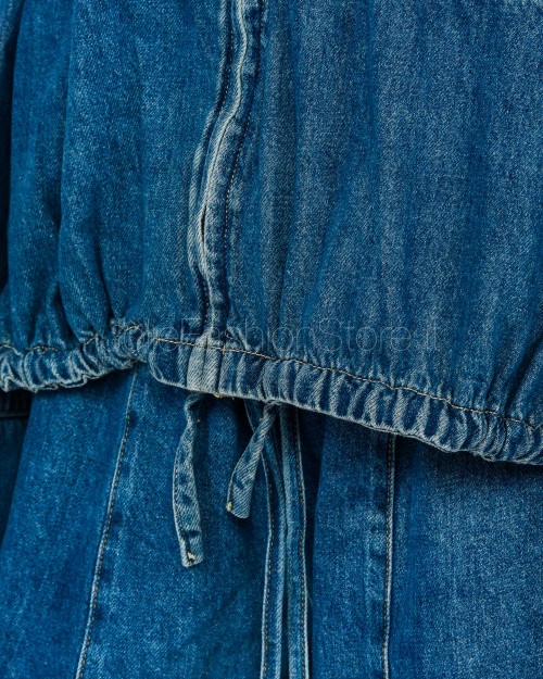 MeiMeiJ Giubbino Over Blu Denim  M6PNN1 BLUE DENIM