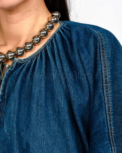 MeiMeiJ Giubbino Over Blu Denim  M6PNN1 BLUE DENIM