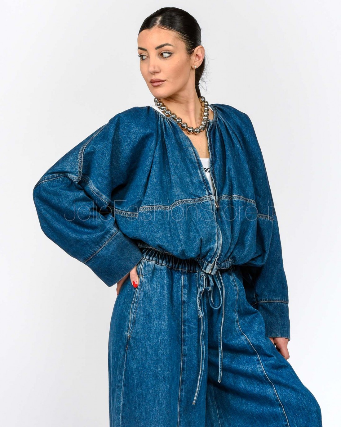 MeiMeiJ Giubbino Over Blu Denim