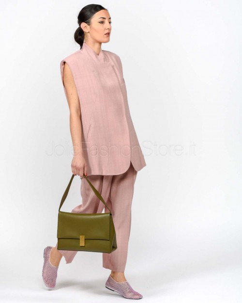 MeiMeiJ Pantalone Con Piences Rose Dust  M6PW00 ROSE DUST