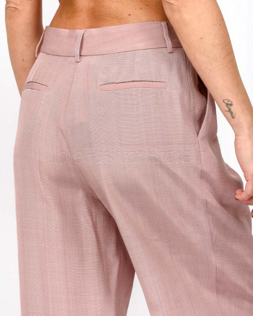 MeiMeiJ Pantalone Con Piences Rose Dust  M6PW00 ROSE DUST