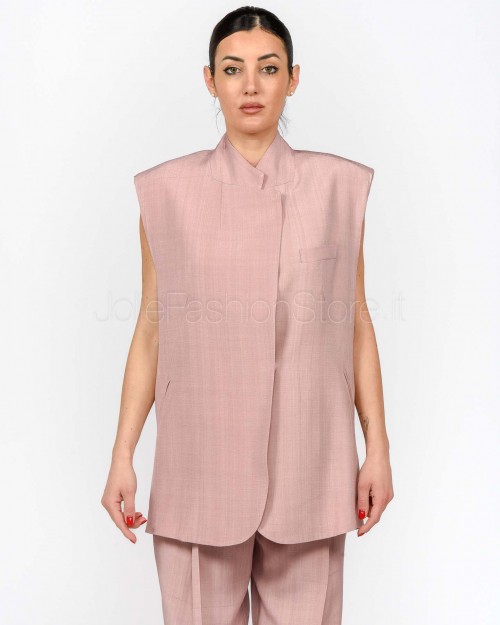 MeiMeiJ Gilet Over Rose Dust  M6PW03 ROSE DUST